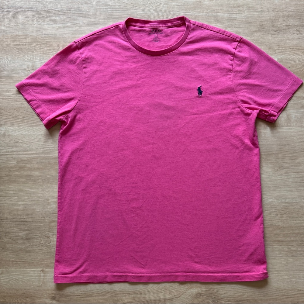 Ralph Lauren – Polo Custom Fit Tee – Men’s M – Hot Pink – 100% Cotton